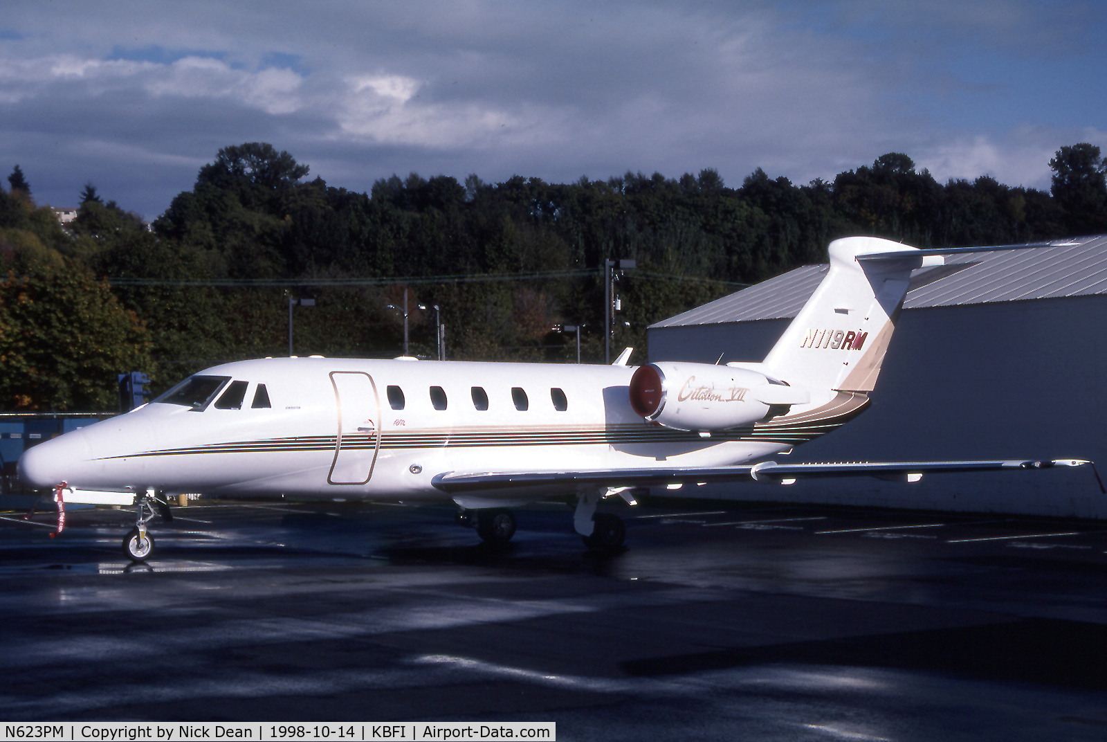 N623PM, 1992 Cessna 650 C/N 650-7018, KBFI (Seen here as N119RM and currently registered N623PM as posted)