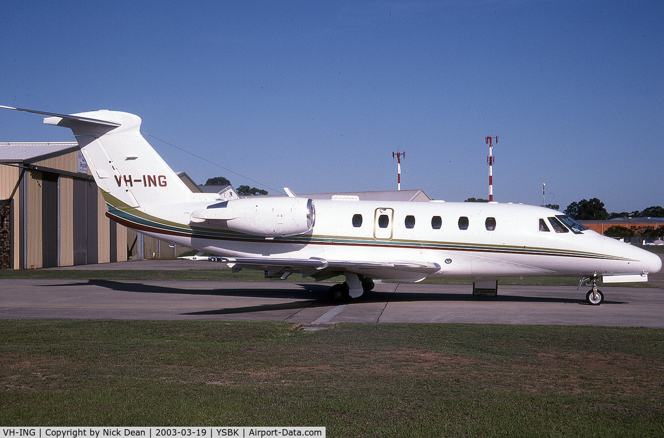 VH-ING, 1999 Cessna 650 Citation VII C/N 650-7104, YSBK