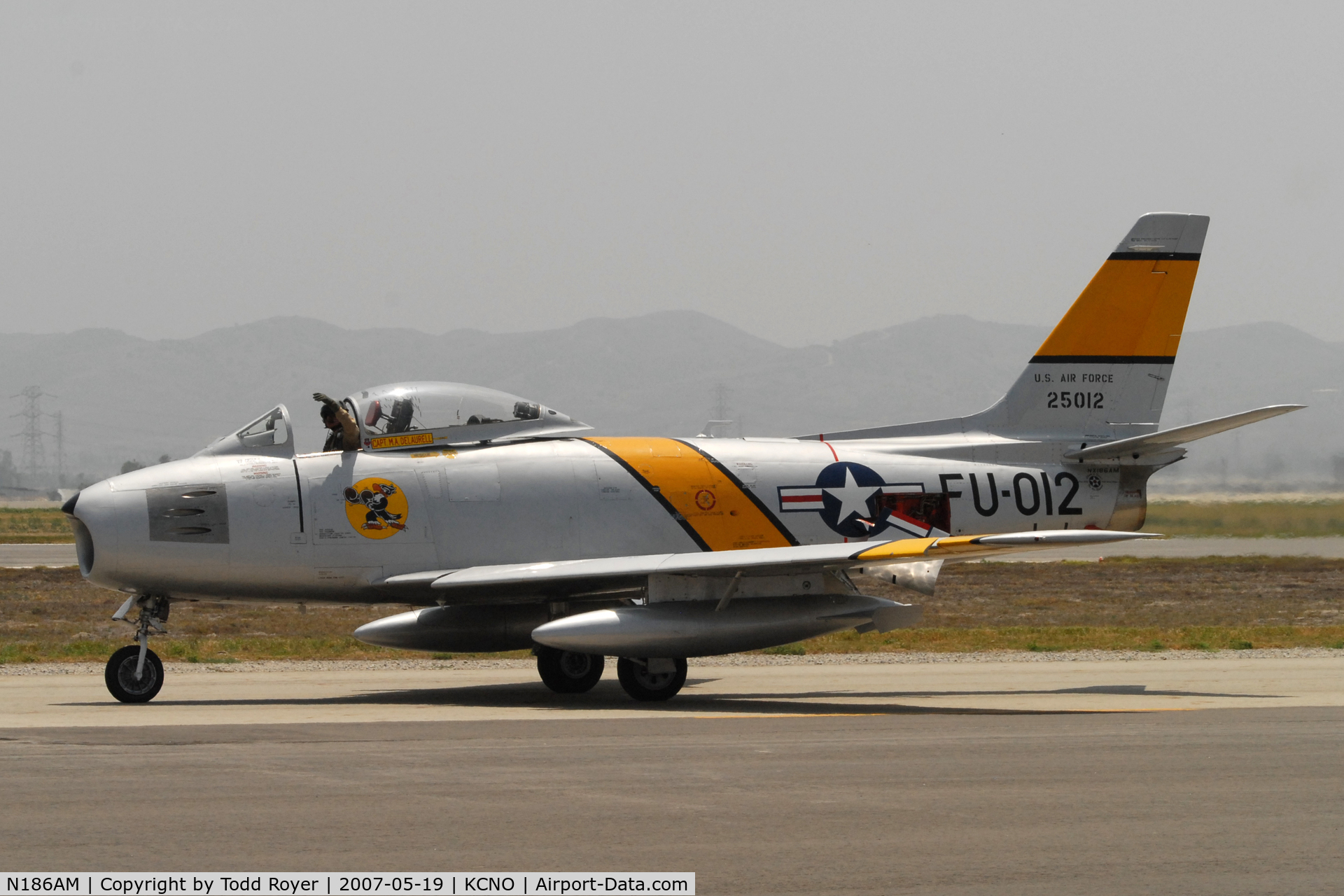 N186AM, 1952 North American F-86F Sabre C/N 191-708, Chino Airshow 2007