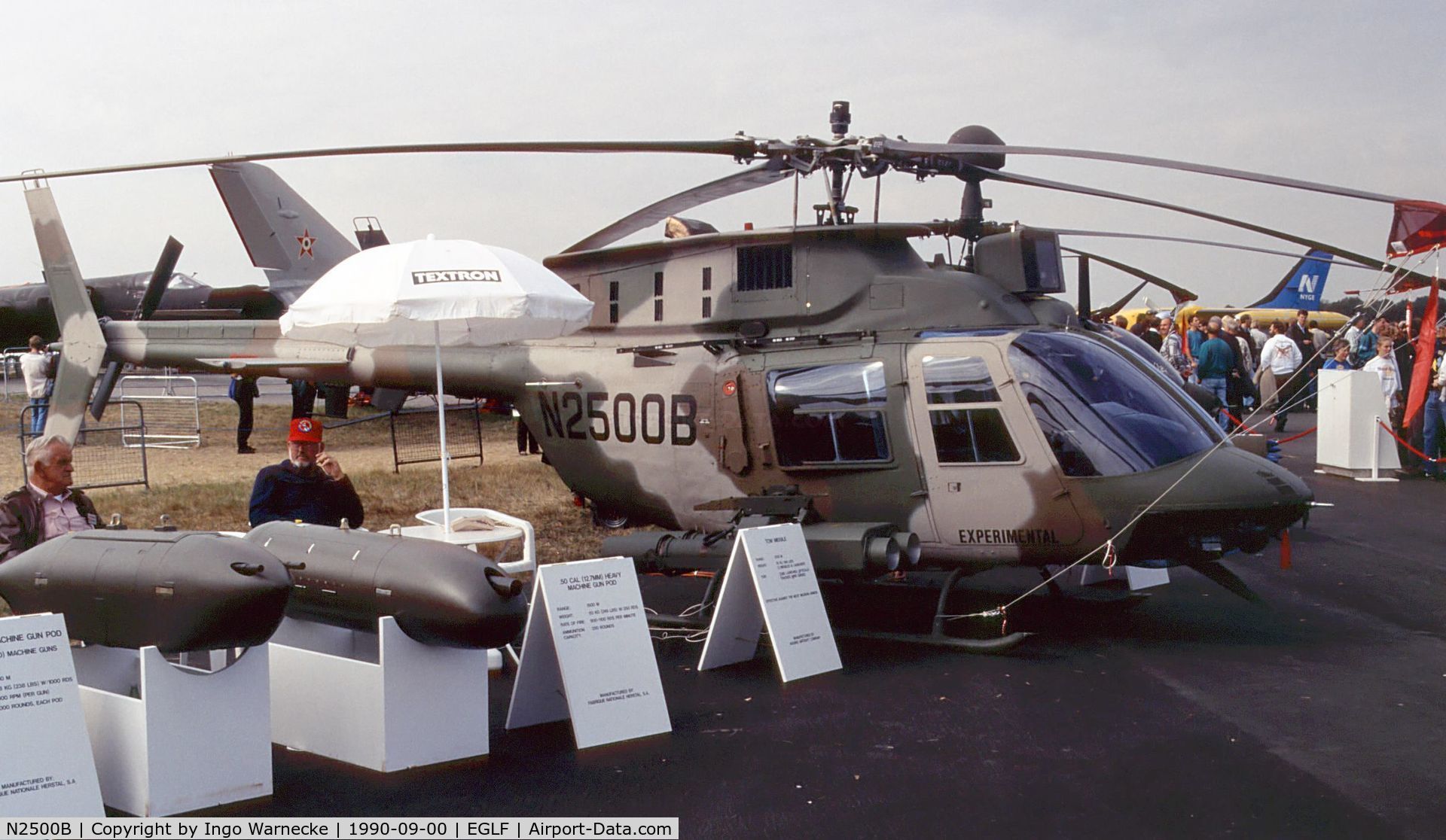 N2500B, Bell 406CS Combat Scout C/N 2500, Bell 406CS Combat Scout (Company demonstrator) at Farnborough International 1990