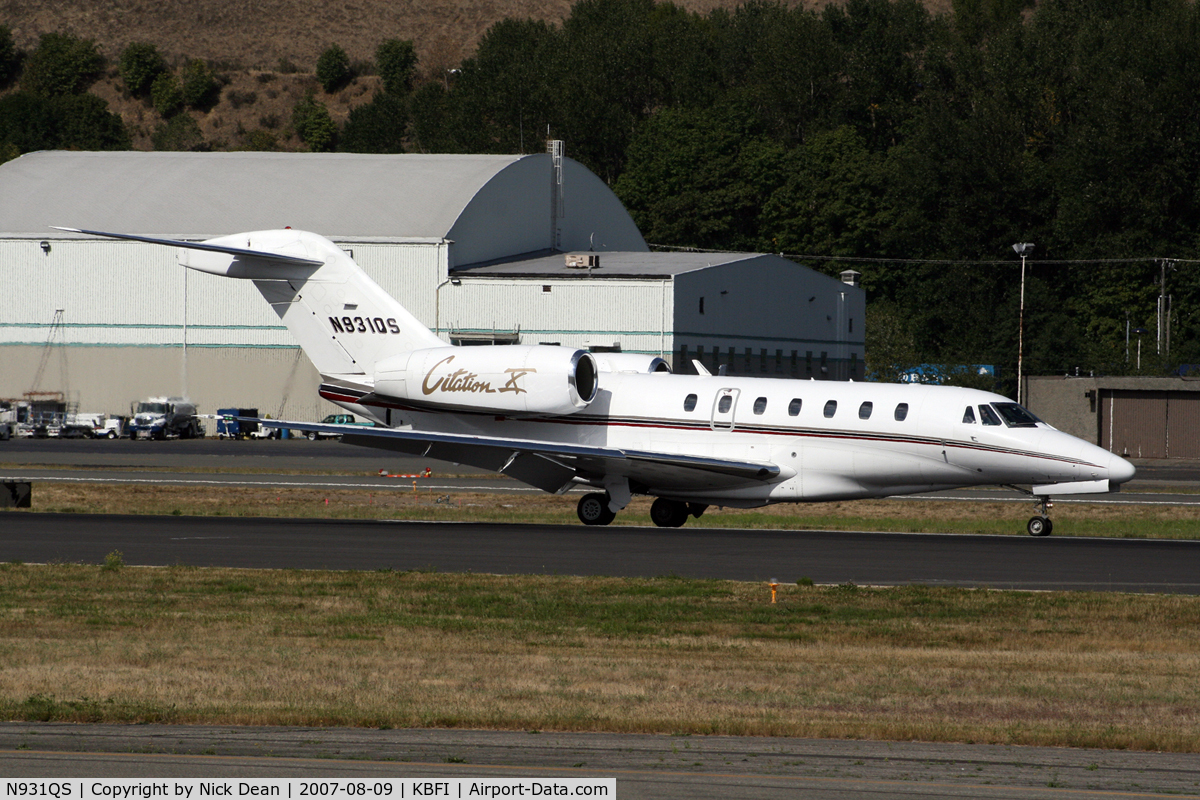 N931QS, 1998 Cessna 750 Citation X C/N 750-0064, KBFI