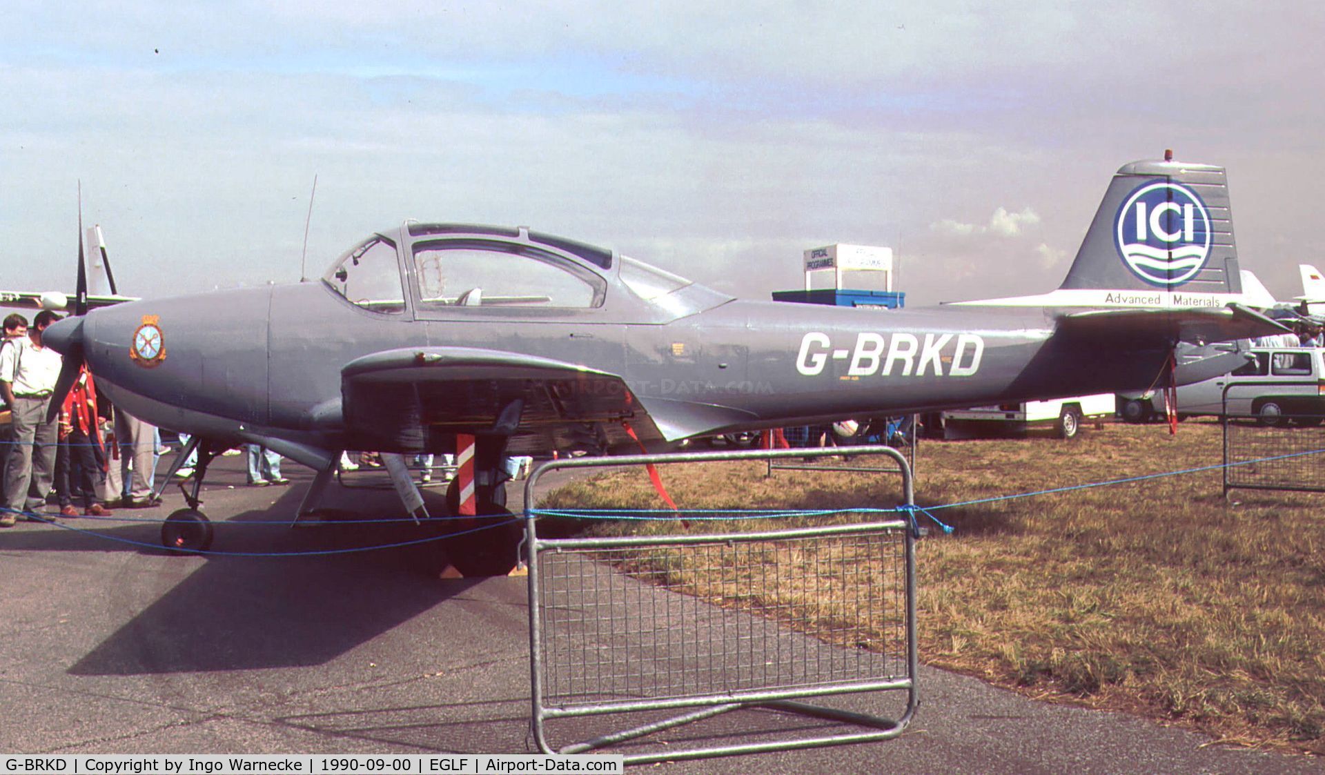 G-BRKD, 1989 Focke-Wulf FWP-149D C/N 306, Piaggio (VFW/Fokker (Focke-Wulf)) P.149D at Farnborough International 1990