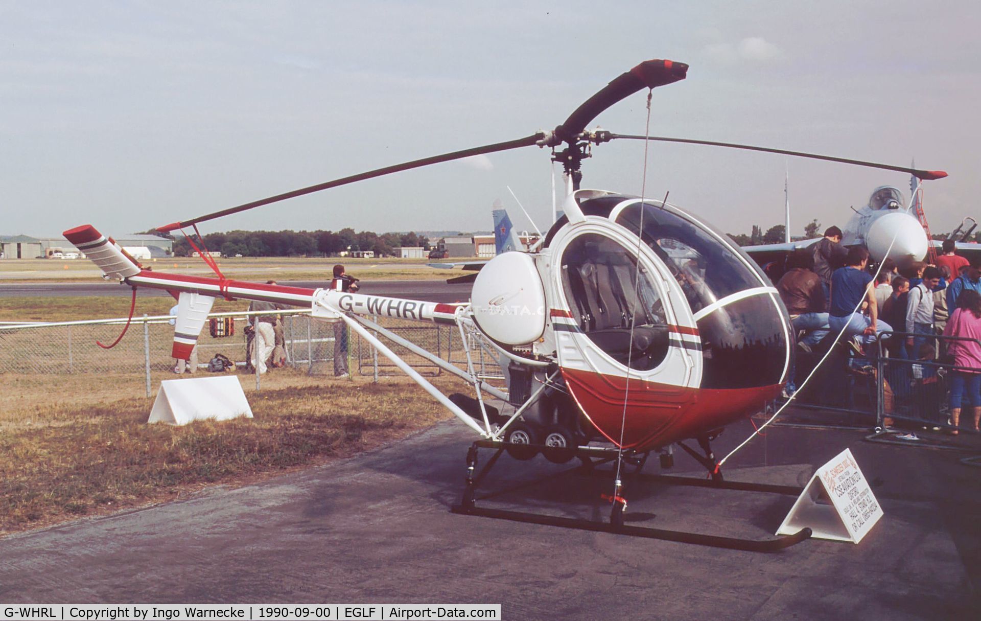 G-WHRL, 1990 Schweizer 269C-300 C/N S-1453, Schweizer 269C  at Farnborough International 1990