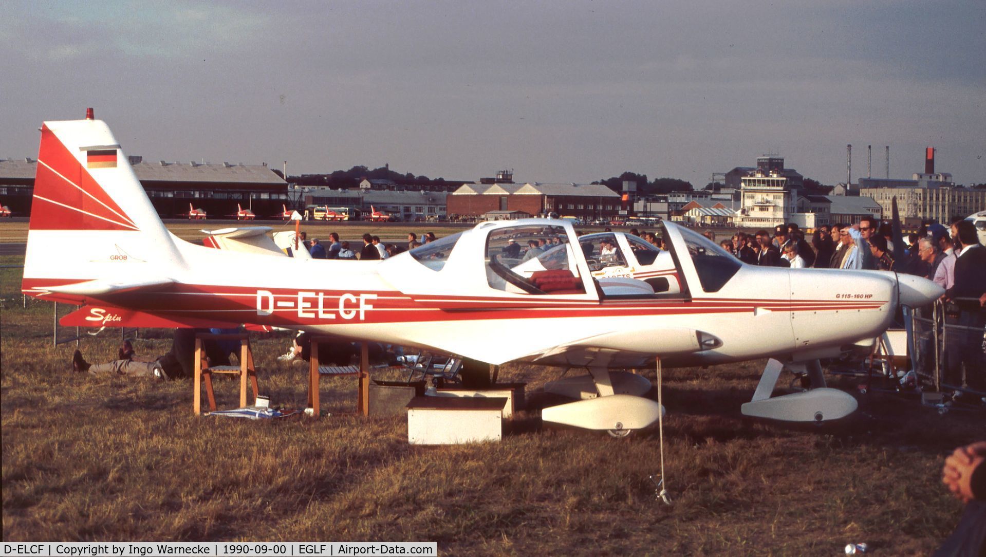 D-ELCF, Grob G-115 C/N Not found D-ELCF, Grob G.115-160 HP at Farnborough International 1990