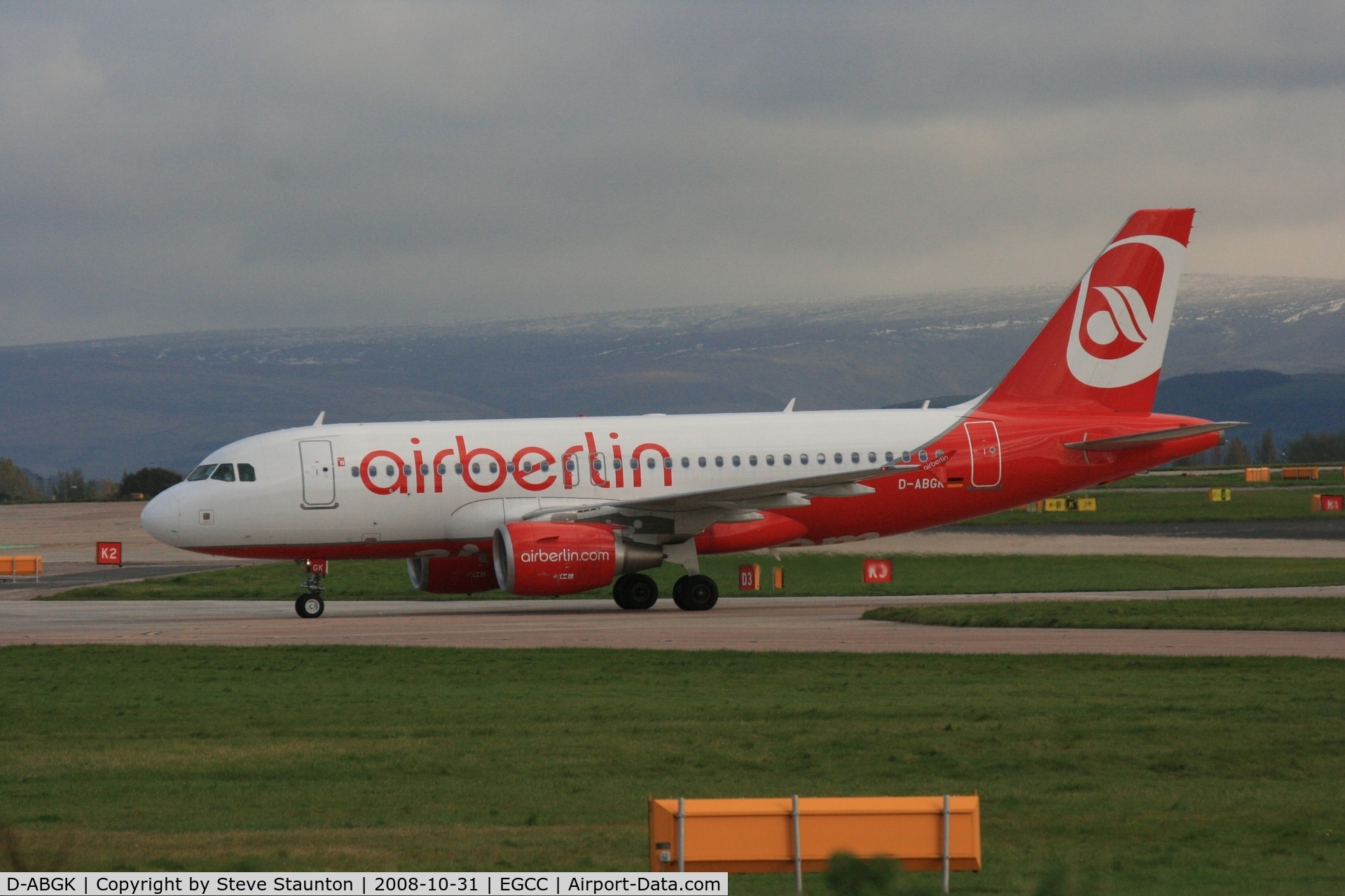 D-ABGK, 2008 Airbus A319-112 C/N 3447, Taken at Manchester Airport, October 2008