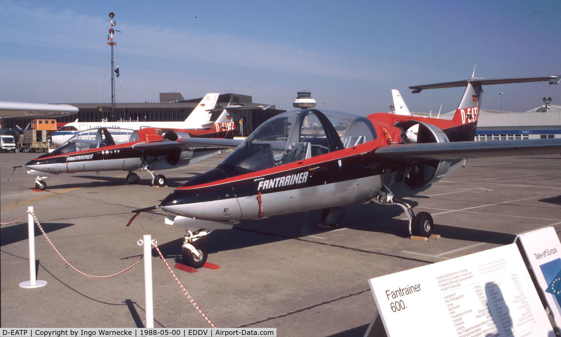 D-EATP, 1985 RFB Fantrainer 400 C/N 011, RFB Fantrainer 400 at the ILA 1988, Hannover