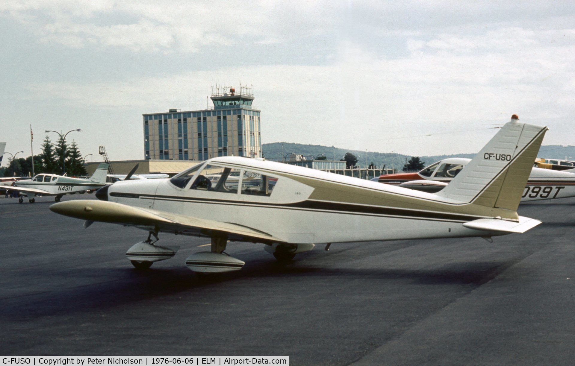C-FUSO, 1965 Piper PA-28-180 C/N 28-3492, This is how it looked in 1976 when it visited Chemung County Airport, now known as Elmira Corning Regional.