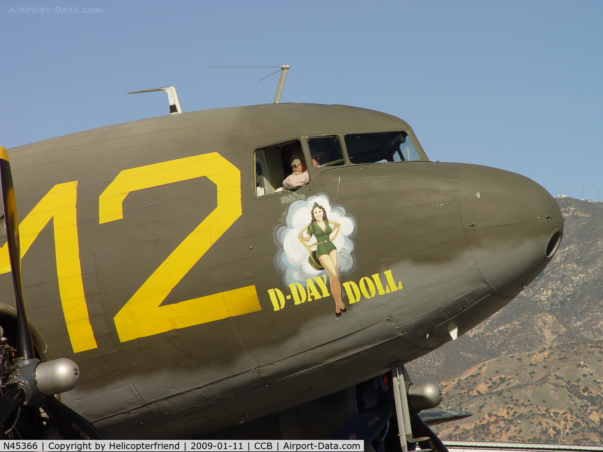 N45366, 1943 Douglas C-53D-DO Skytrooper (DC-3A) C/N 11757, D-Day Doll nose art