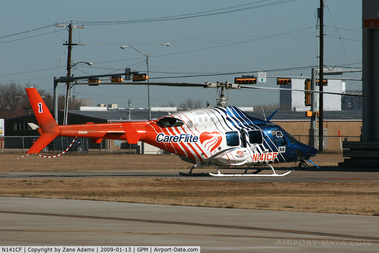 N141CF, 1984 Bell 222U C/N 47524, Careflite At Grand Prairie Municipal