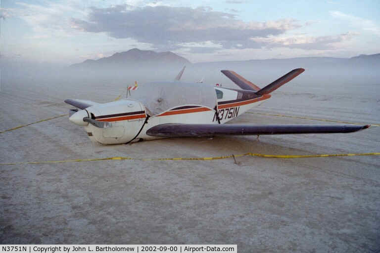 N3751N, 1947 Beech 35 Bonanza C/N D-970, Results of gear-up landing at Burning Man 2002