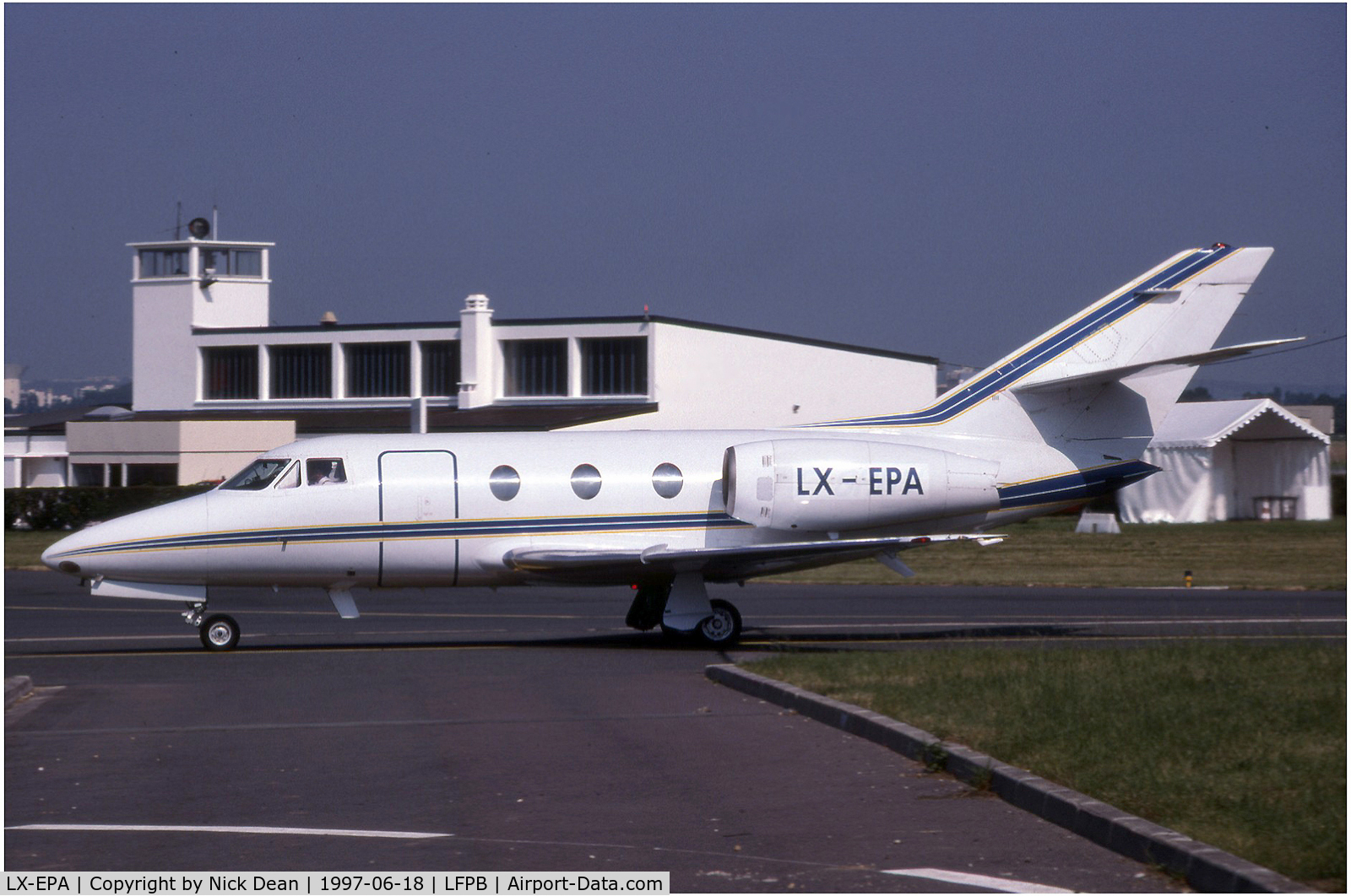 LX-EPA, Dassault Falcon 10 C/N 048, LFPB L'Aeroport du Bourget (Currently registered N20LW)