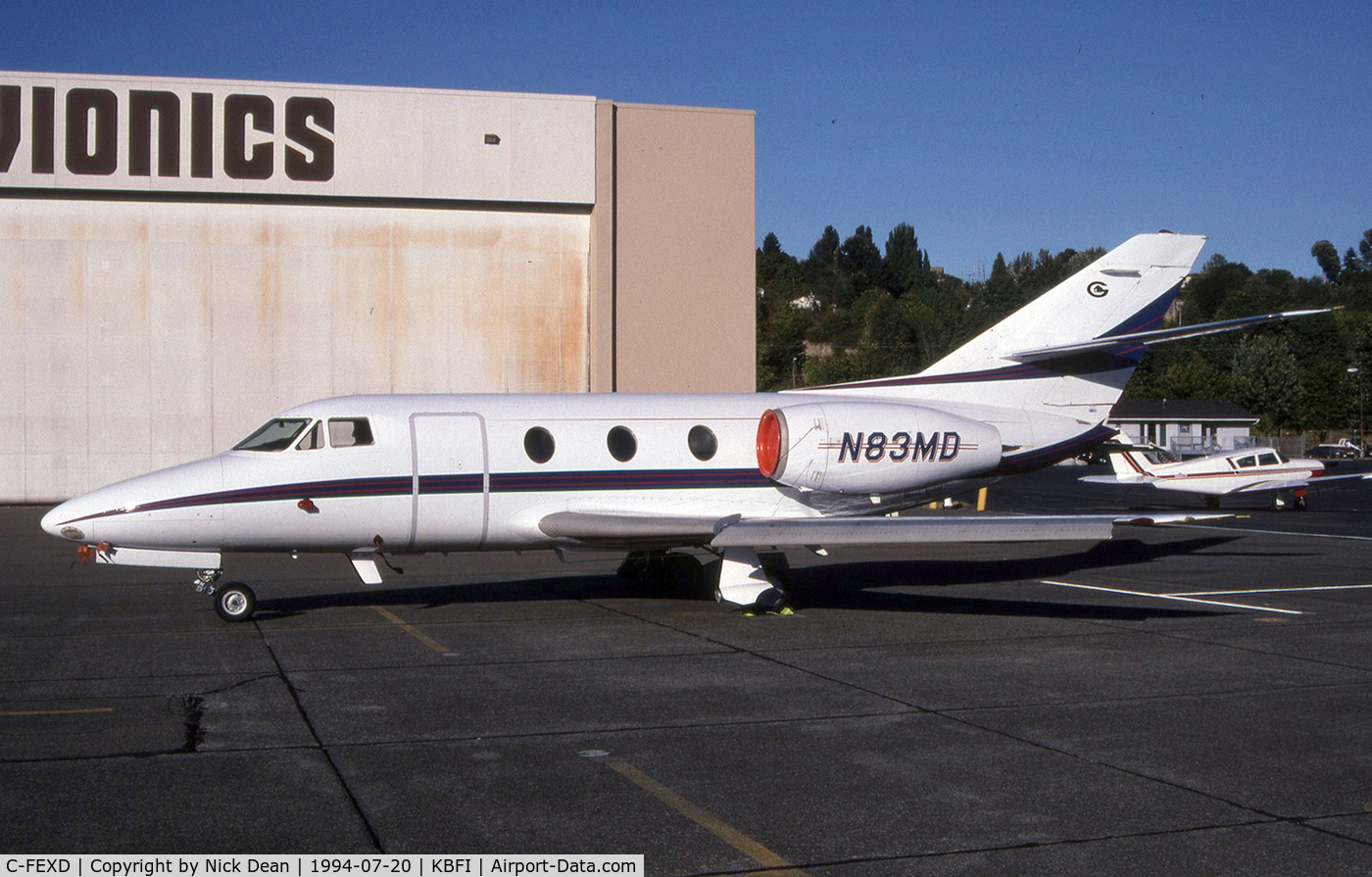 C-FEXD, 1976 Dassault Falcon 10 C/N 78, KBFI (Seen here as N83MD of Mad Dog Aviation this airframe is currently registered C-FEXD as posted_