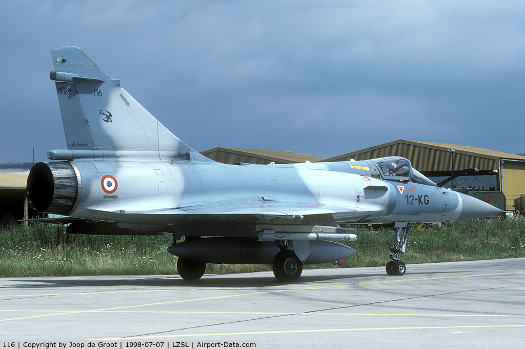 116, Dassault Mirage 2000C C/N 383, The weather during Co-operative Change 1998 was not too good. At times we had some spells of heavy reain.
