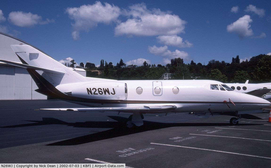 N26WJ, 1978 Dassault Falcon 10 C/N 126, KBFI (Seen here as N26WJ became N36WJ and currently going on the Brazilian register posted as n36WJ)