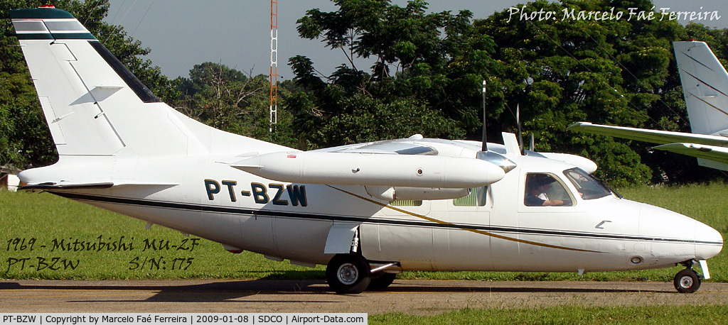 PT-BZW, Mitsubishi MU-2B-20 C/N 175, In Sorocaba-SP.