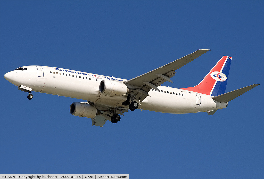 7O-ADN, 2002 Boeing 737-8Q8 C/N 30661, BAHRAIN INT'L AIRPORT