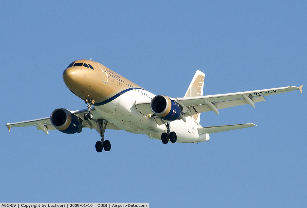 A9C-EV, 2003 Airbus A319-112 C/N 1901, GULF AIR