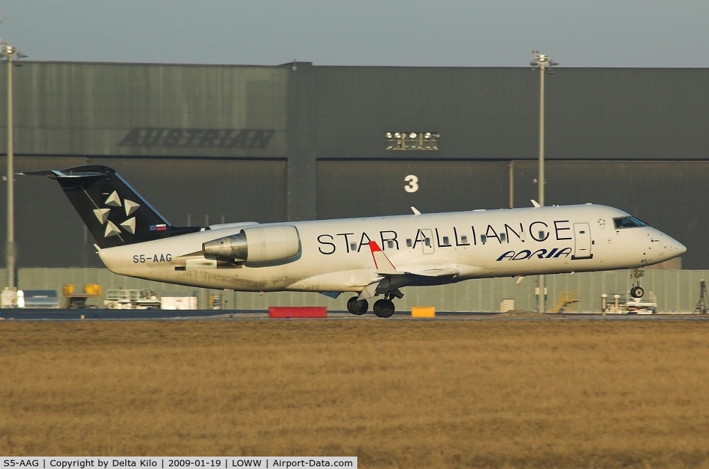 S5-AAG, 2000 Canadair CRJ-200LR (CL-600-2B19) C/N 7384, Adria CRJ 200 LR in color staralliance