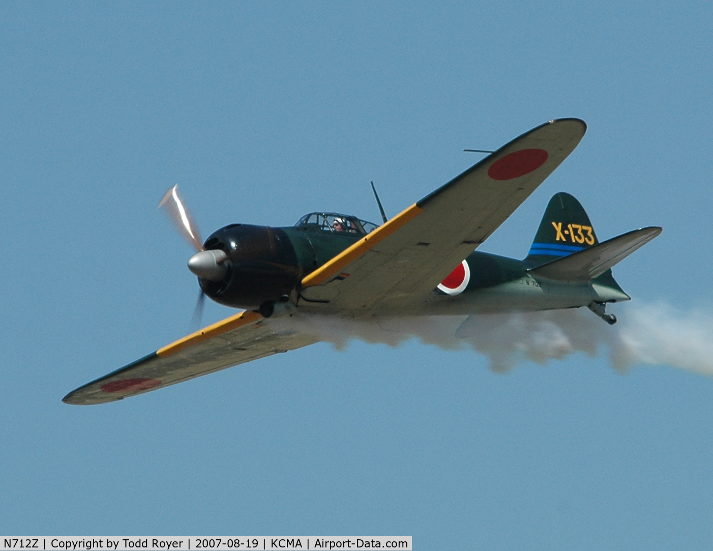 N712Z, 1942 Mitsubishi A6M3 Reisen (Zero) C/N 3869, Camarillo airshow 2007