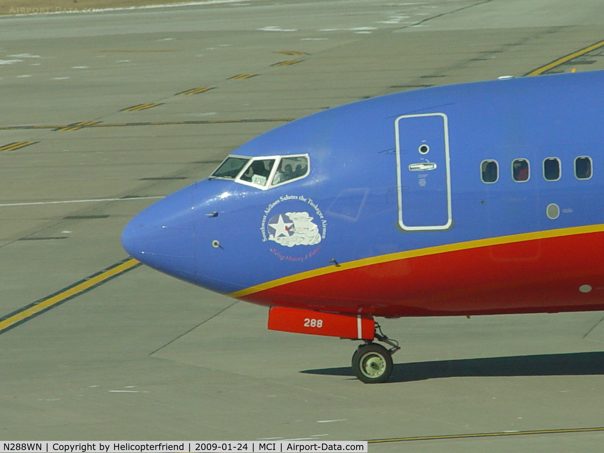 N288WN, 2007 Boeing 737-7H4 C/N 36611, Honoring The Tuskegee Airmen