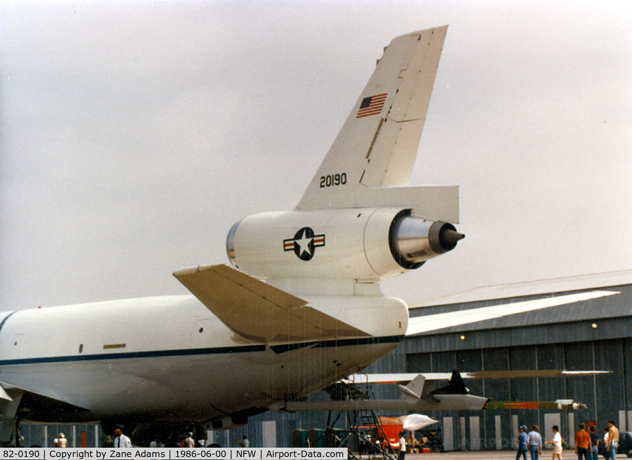82-0190, 1982 McDonnell Douglas KC-10A Extender C/N 48212, USAF KC-10 - this aircraft was destroyed in a ground incident at Barksdale AFB 09/17/87