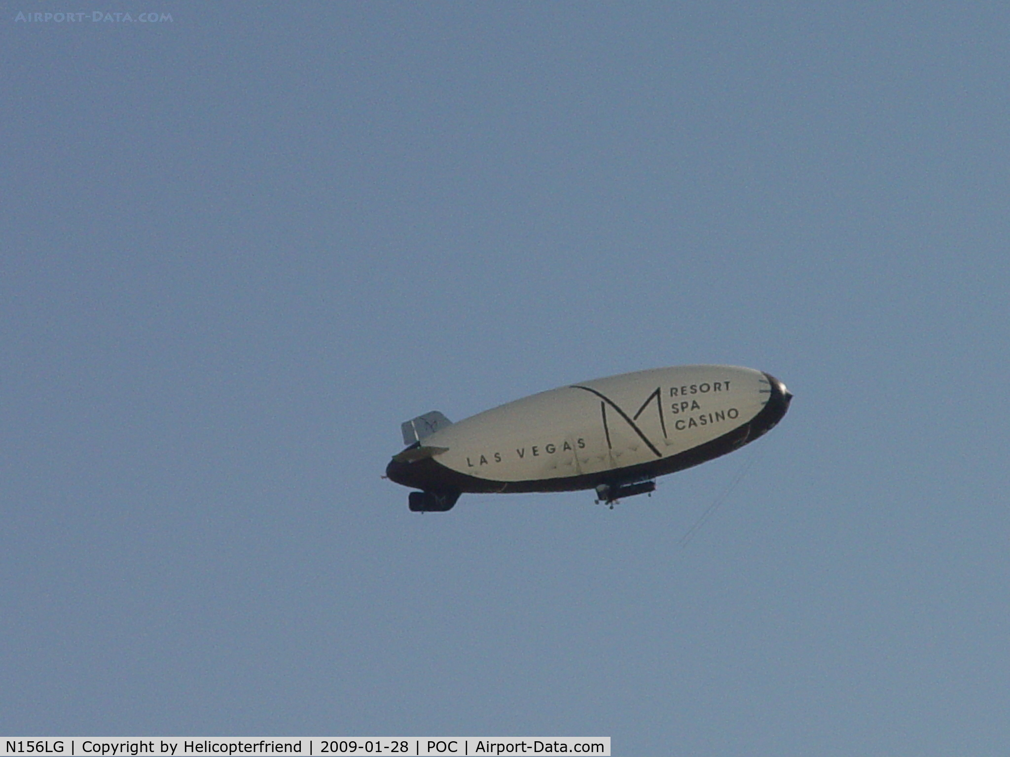 N156LG, 2000 American Blimp Corp A-1-70 C/N 106, Westbound advertising and following freeway IS 10