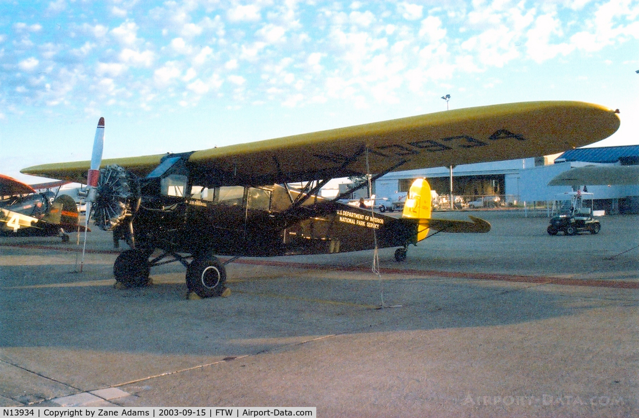 N13934, 1928 Fairchild FC-2W-2 C/N 531, National Air Tour Stop at Fort Worth Mecham Field - 2003