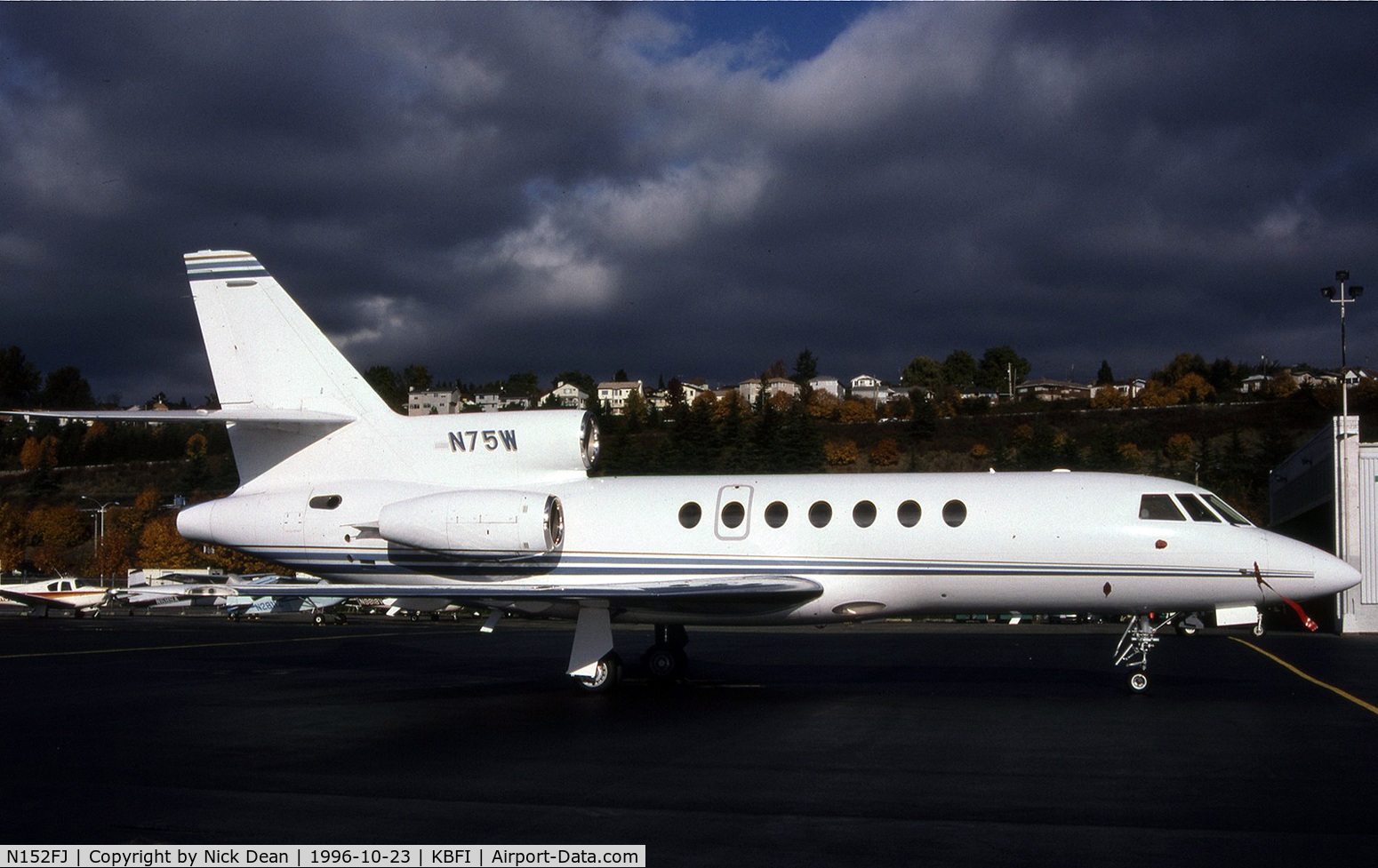 N152FJ, 1984 Dassault Falcon 50 C/N 152, Seen here as N75W this airframe is currently registered N 152FJ as posted