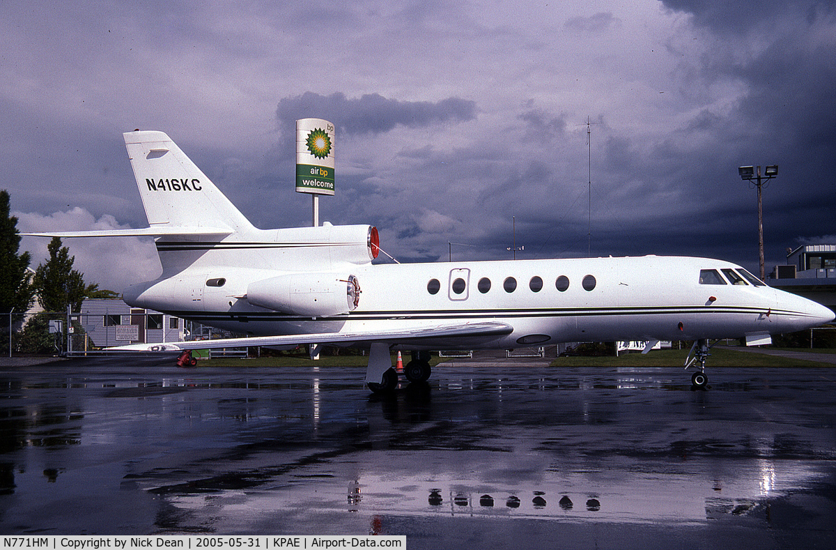 N771HM, 2001 Dassault Falcon 50 C/N 318, Seen here as N416KC this airframe is currently registered N771HM as posted
