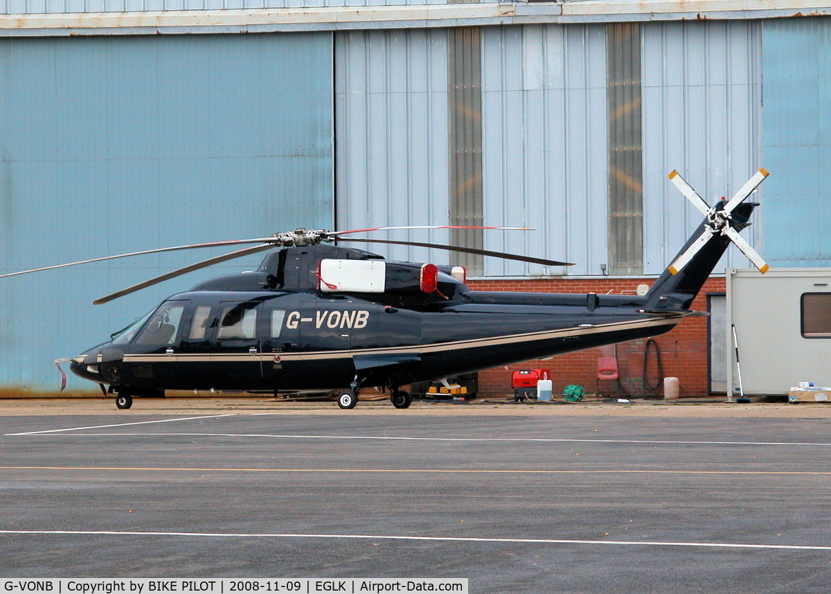 G-VONB, 1992 Sikorsky S-76B C/N 760399, IN PREMIAIR COMPOUND WITH NEW ENGINE PANEL