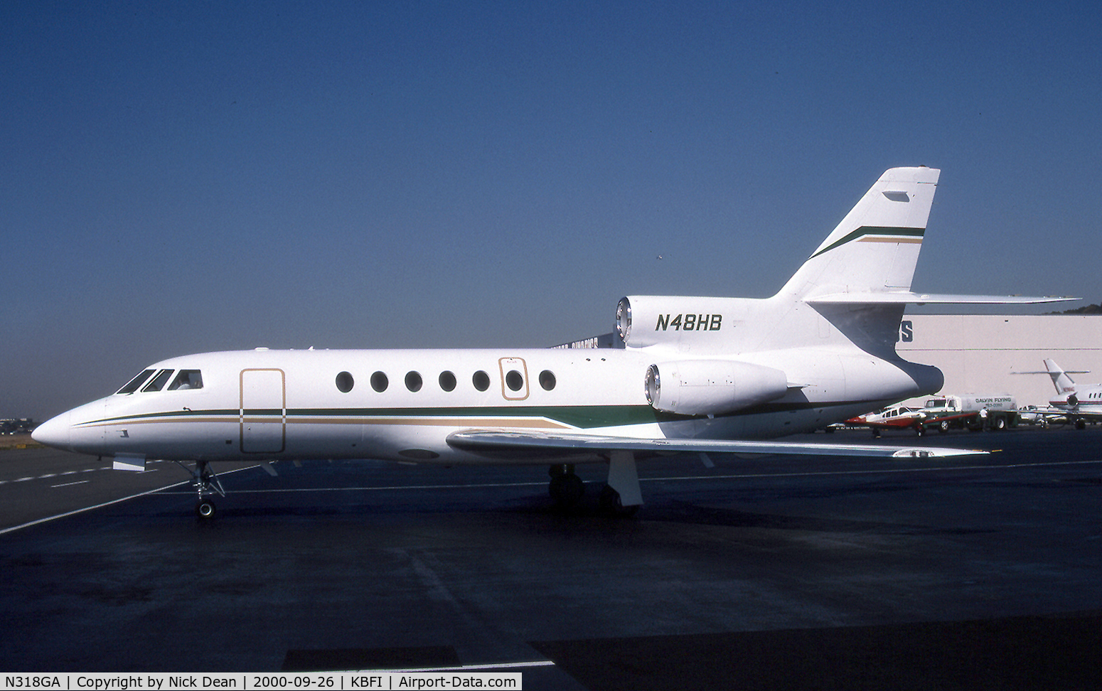 N318GA, 1992 Dassault Falcon 50 C/N 233, Seen here as N48HB this airframe is currently registered N318GA as posted