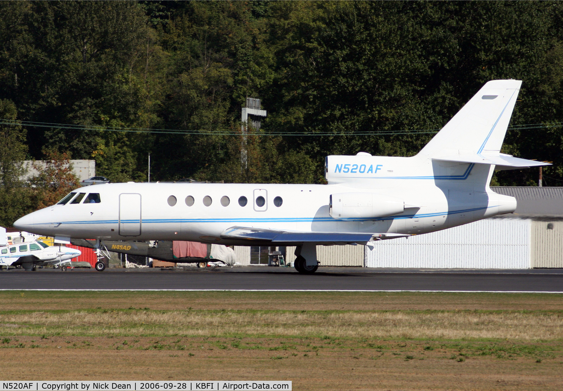 N520AF, 1994 Dassault Falcon 50 C/N 247, KBFI Seen here as N520AF as posted and was previously registered N740R