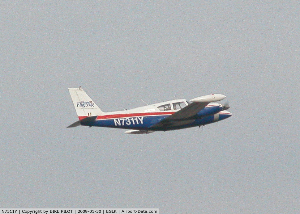 N7311Y, 1964 Piper PA-30 Twin Comanche C/N 30-354, JUST TAKEN OF FROM RWY 07