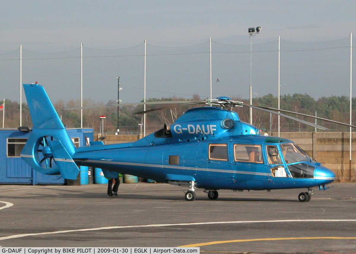 G-DAUF, 1991 Aerospatiale AS-365N-2 Dauphin C/N 6407, SMART DAUPHIN IN THE PREMIAIR COMPOUND