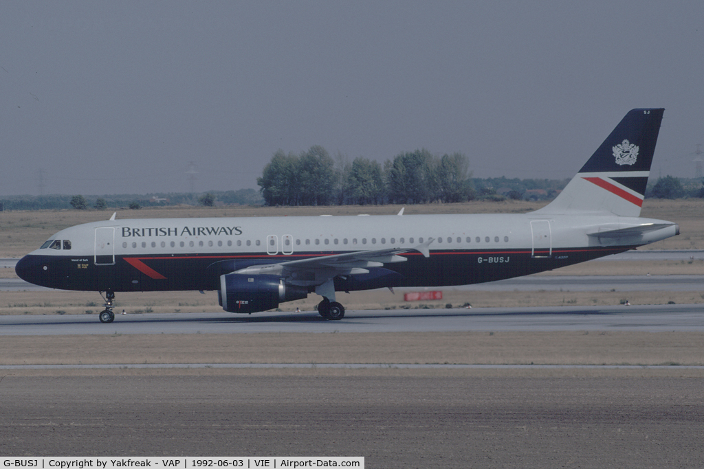 G-BUSJ, 1990 Airbus A320-211 C/N 109, British Airways Airbus 320