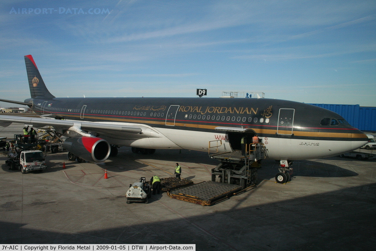 JY-AIC, 1993 Airbus A340-212 C/N 14, A birthday present, finally getting the Royal Jordanian A340-200 at DTW