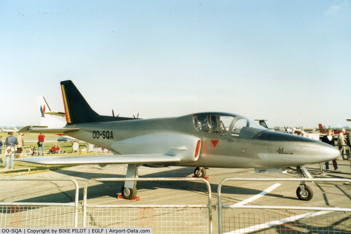 OO-SQA, 1987 Promavia F.1300 Jet Squalus C/N 001, BELGIAN TRAINER, FARNBOROUGH 1986
