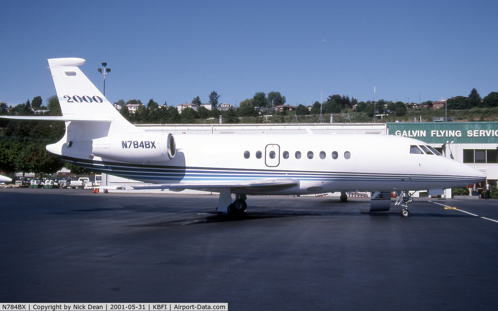 N784BX, 1998 Dassault Falcon 2000 C/N 56, KBFI