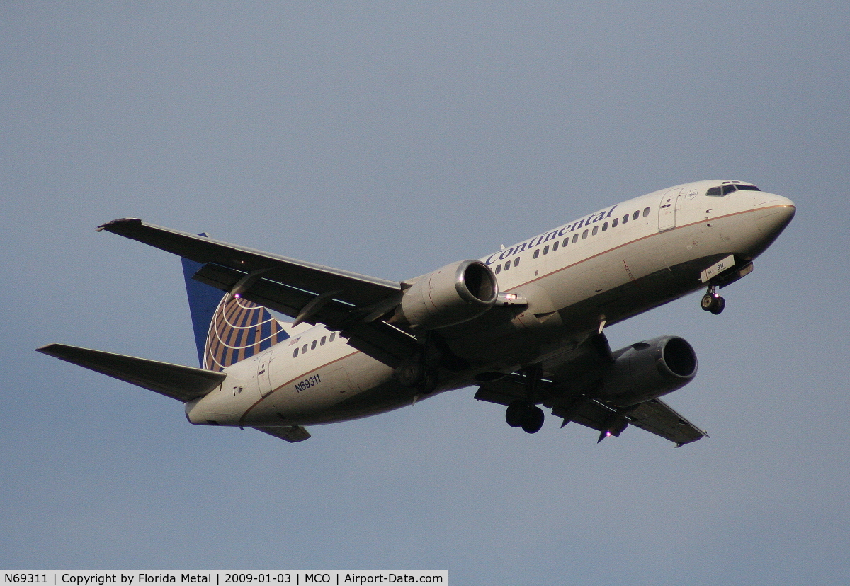 N69311, 1985 Boeing 737-3TO C/N 23362, Continental 737-300