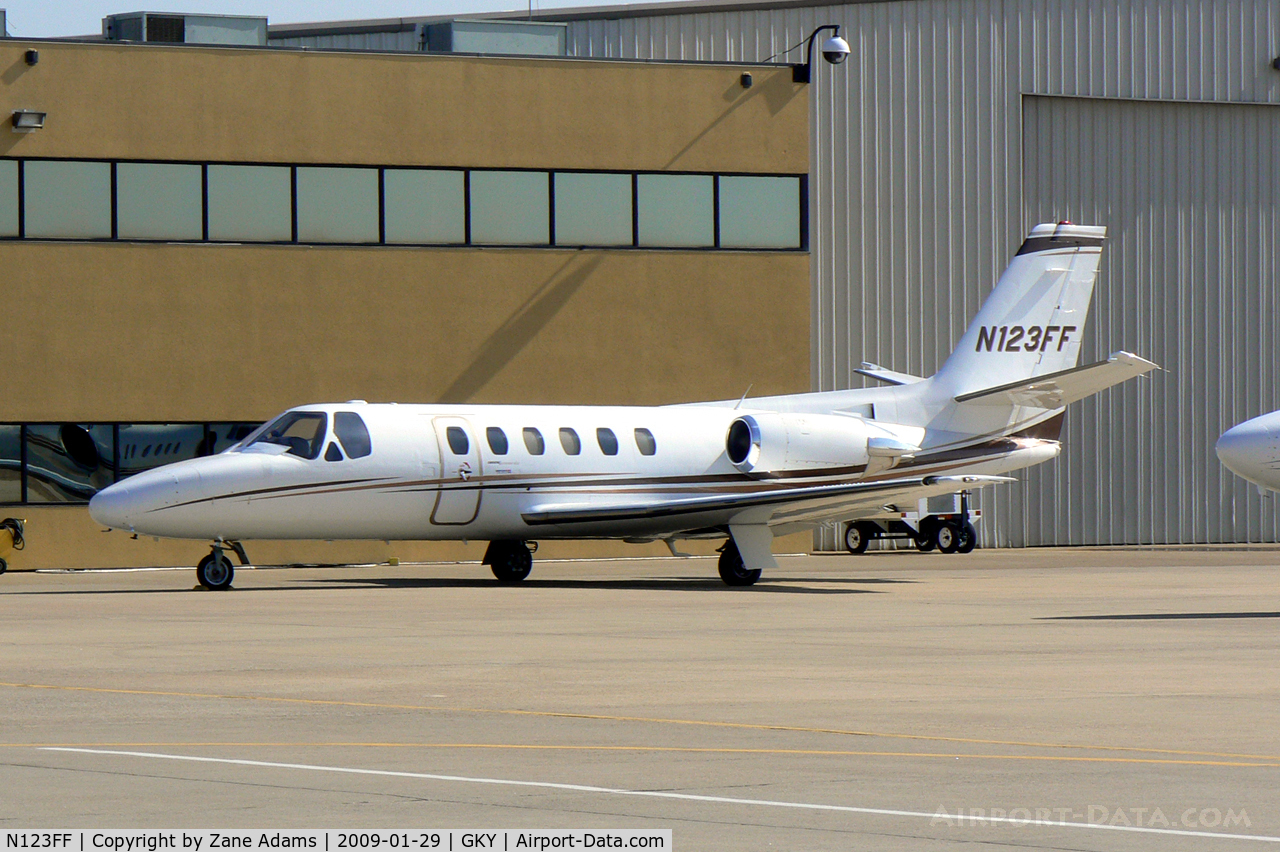 N123FF, Cessna S550 Citation IIS C/N S550-0005, At Arlington Municipal