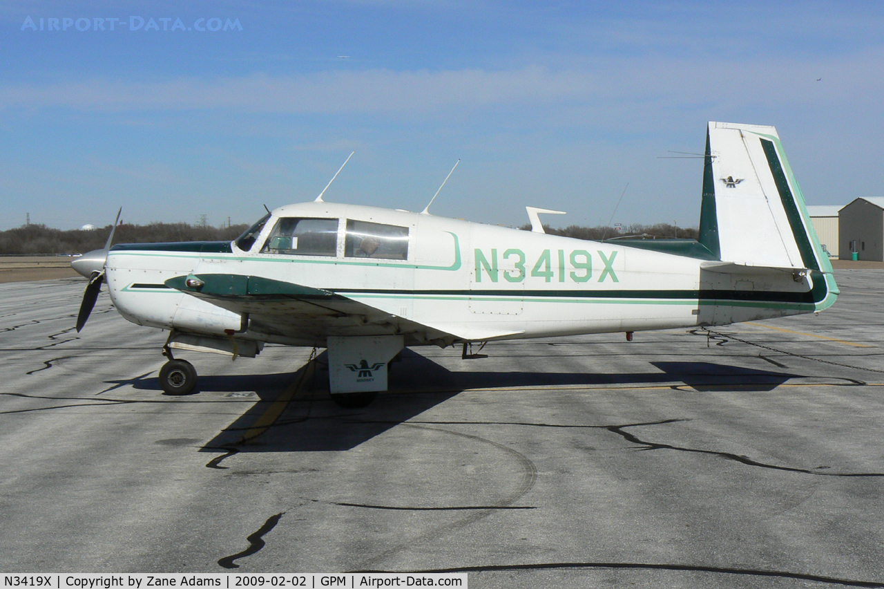 N3419X, 1966 Mooney M20E C/N 1118, At Grand Prairie Municipal