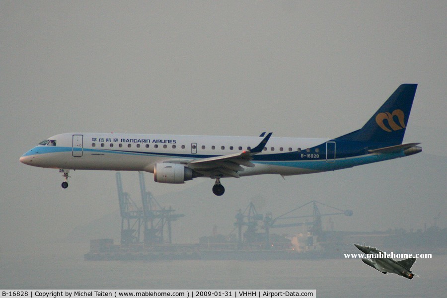 B-16828, 2008 Embraer 190AR (ERJ-190-100IGW) C/N 19000190, Mandarin Airlines
