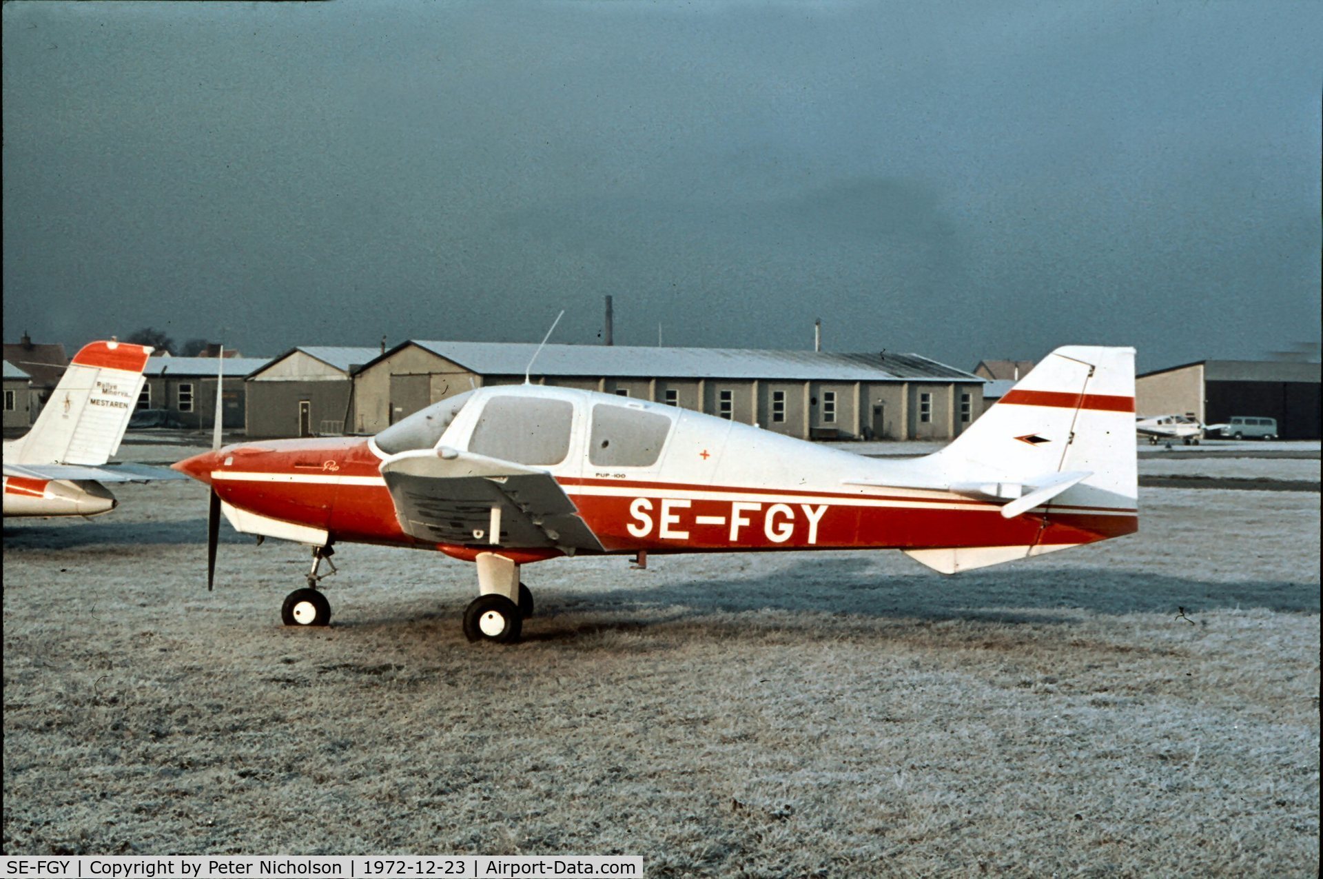 SE-FGY, Beagle B.121 Pup C/N B121-100, This Series 1 Pup was on Bultova ramp in December 1972.
