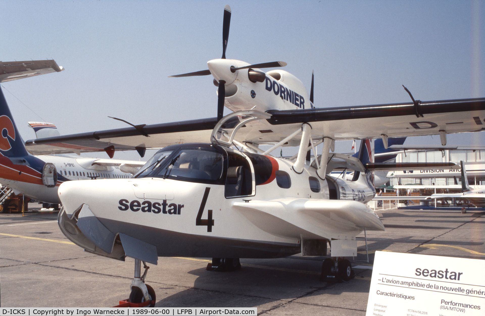 D-ICKS, 1985 Dornier CD-2 Seastar C/N 1002, Dornier CD-2 Seastar at the Aerosalon 1989, Paris