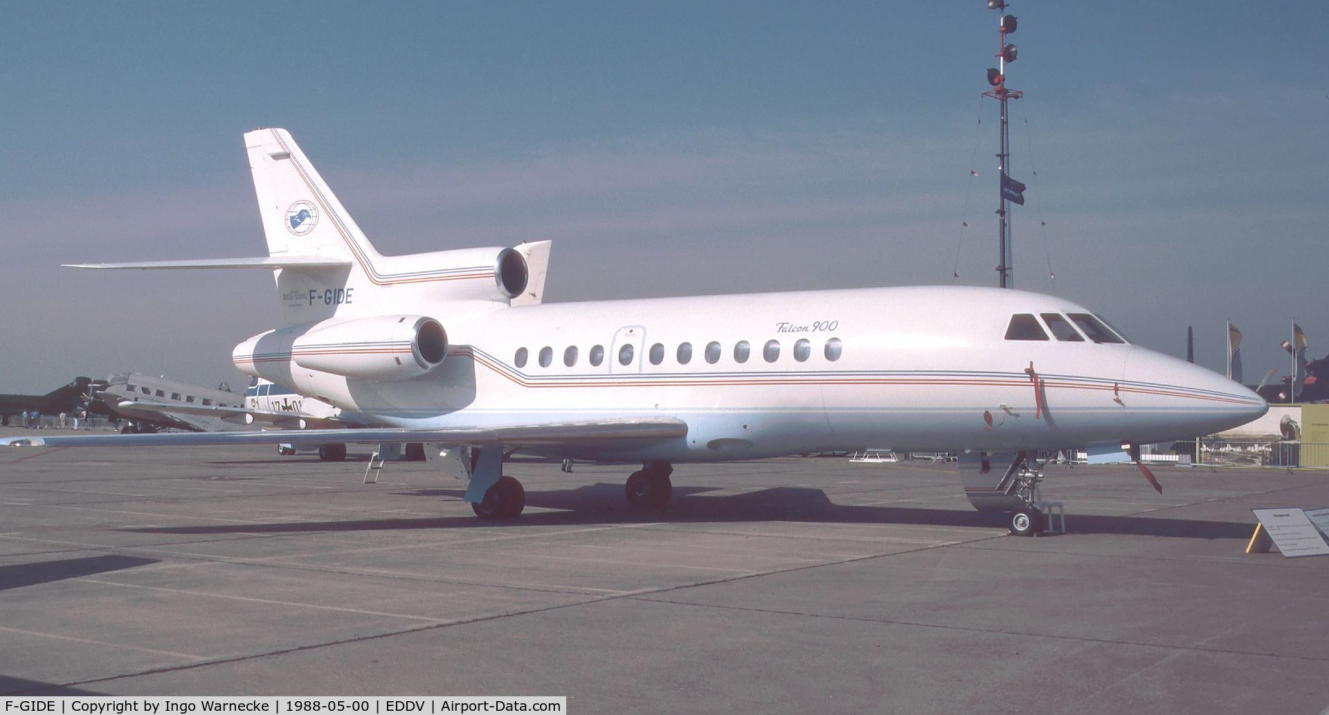 F-GIDE, 1984 Dassault Falcon 900 C/N 001, Dassault Falcon 900 at the ILA 1988, Hannover