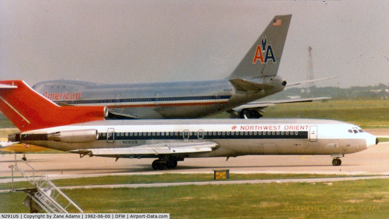 N291US, 1977 Boeing 727-251 C/N 21379, Northwest Orient Airlines 727 at DFW