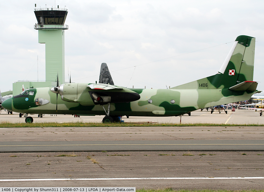 1406, Antonov An-26 C/N 1406, Used as logistic aircraft for Poland Air Force patrol...