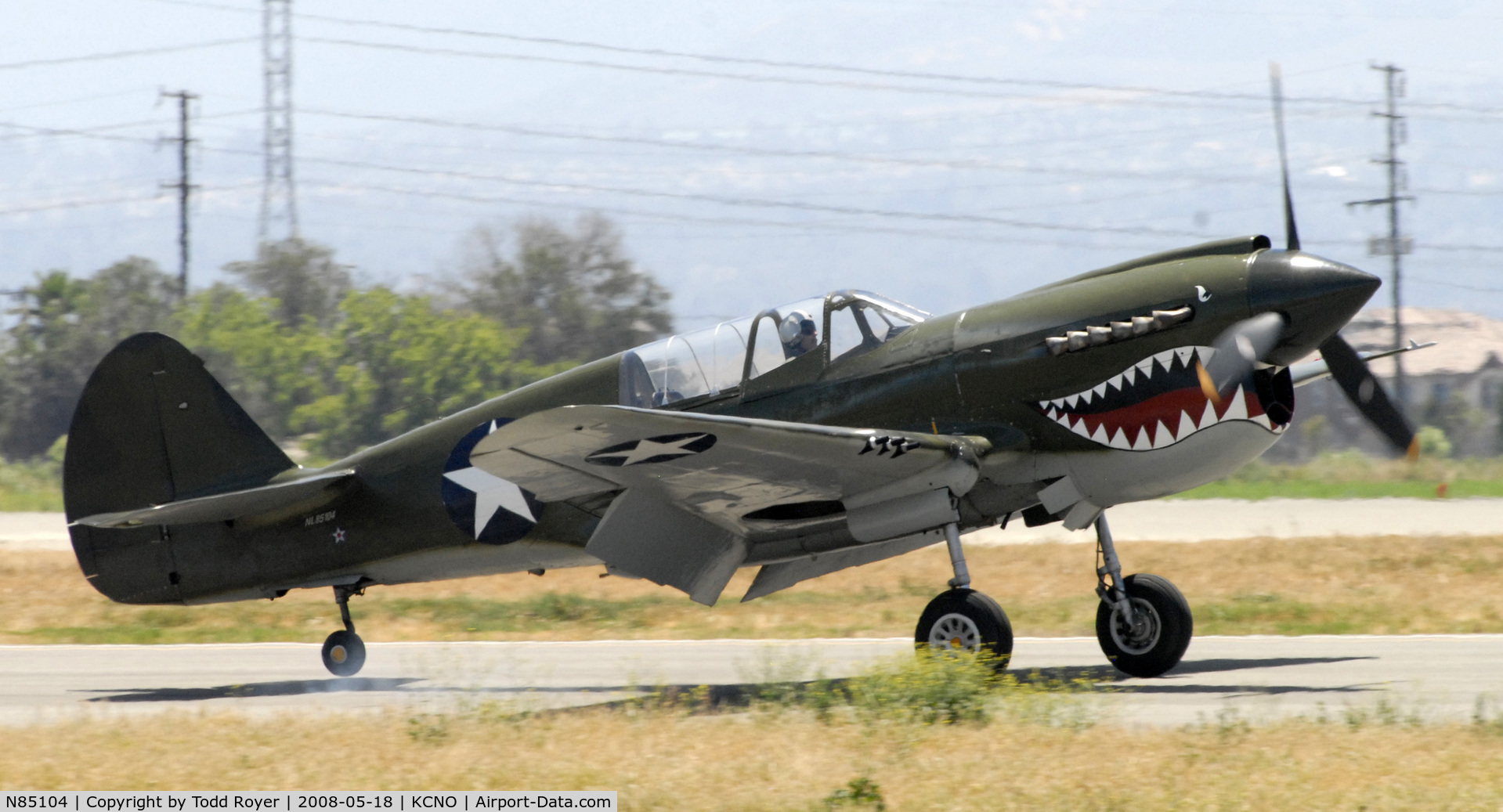 N85104, Curtiss P-40N-5CU Kittyhawk C/N 28954/F858, Chino Airshow 2008