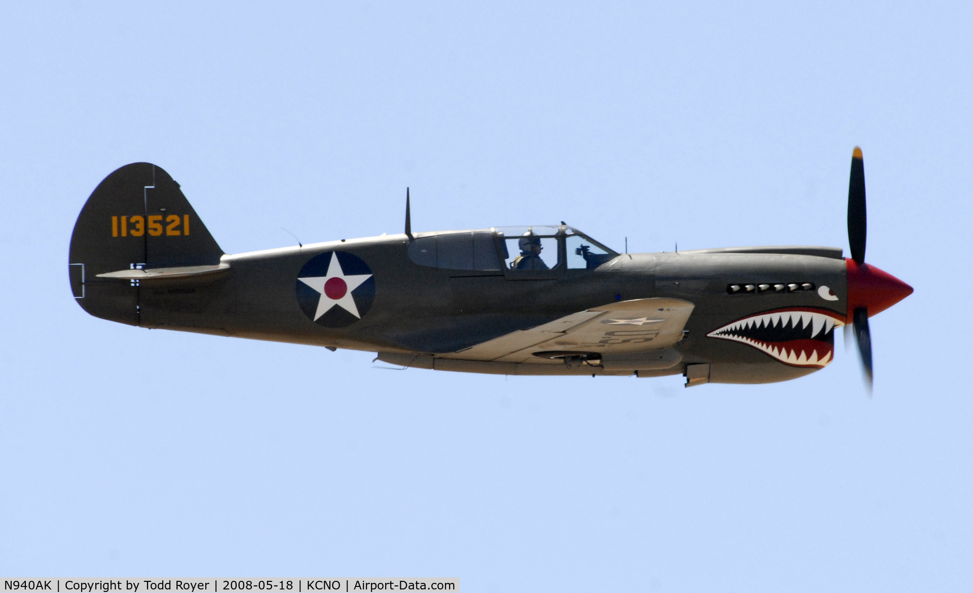 N940AK, 1941 Curtiss P-40E Warhawk C/N 15321, Chino Airshow 2008
