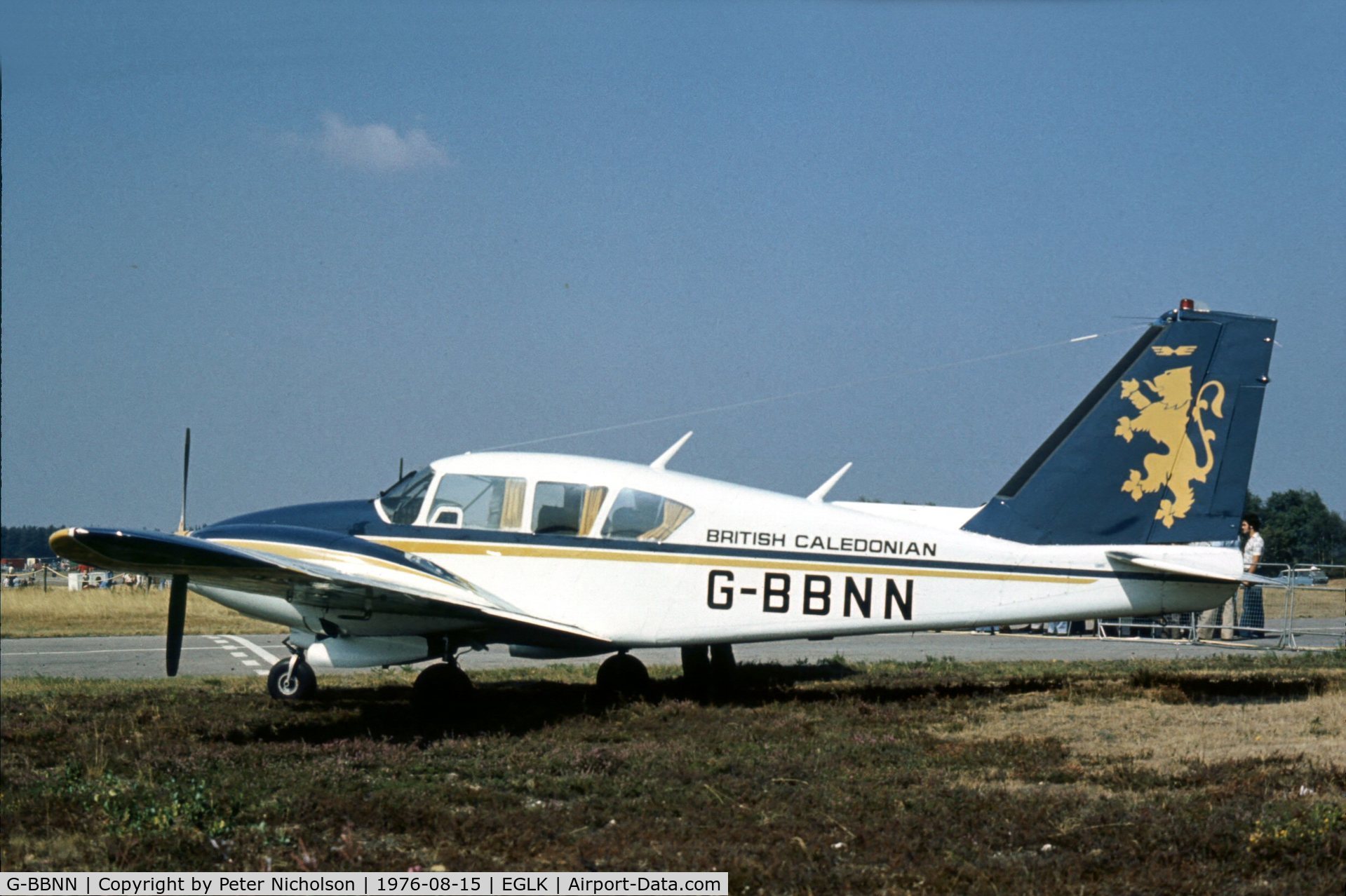 G-BBNN, 1971 Piper PA-23-250 Aztec C/N 27-4172, British Caledonian Airways Aztec visited the 1976 Blackbushe Fly-in.
